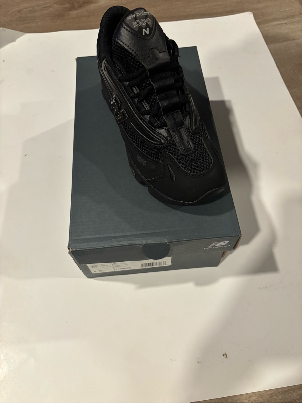 Sizes Vary - New Balance 1000 Lace Triple Black Kids Sneakers - GC1000BK